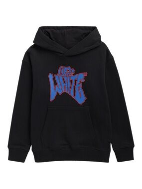 NWT Off-White Kids Black Graffiti Logo Hoodie Big Kid Medium 10/12